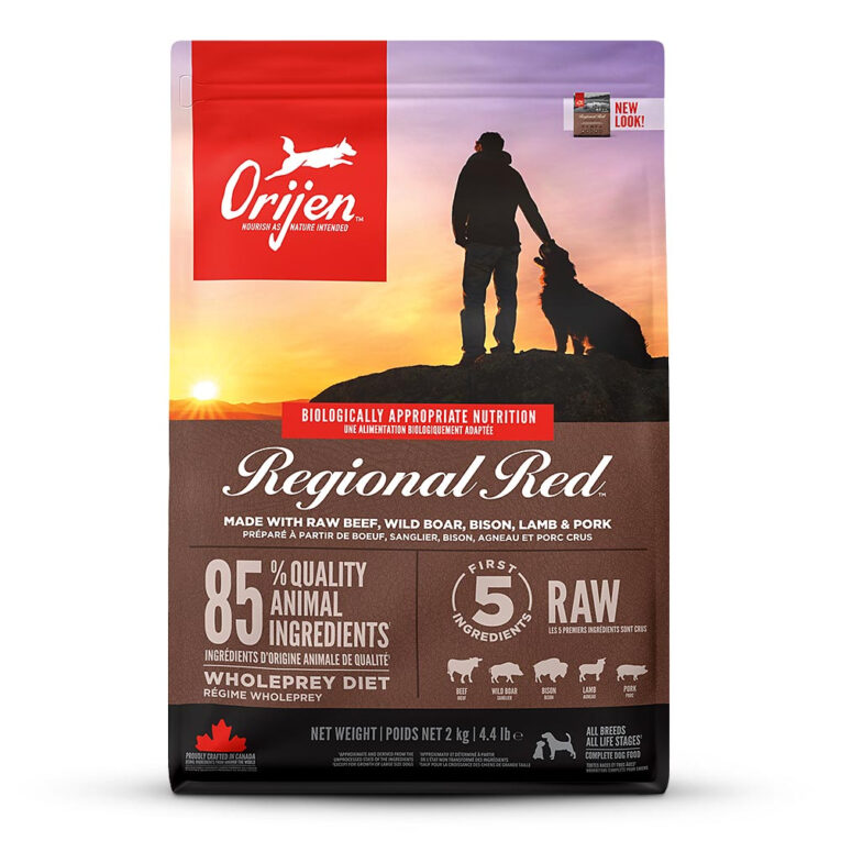 Orijen - Trockenfutter - Regional Red (getreidefrei) Orijen Regional Red ist ein Hundefutter für ausgewachsene Hunde aller Rassen. Wie bei der natürlichen Ernährung von Hunden vorgesehen