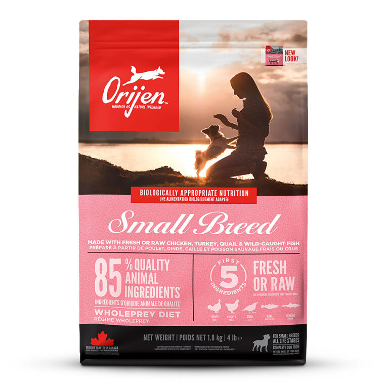 Small Breed Dog ORIJEN Small Breed wurde speziell für kleinere Hunde entwickelt. Nahrhaftes Protein und die Nährstoffe sind in einer einzigartigen Krokette eingeschlossen