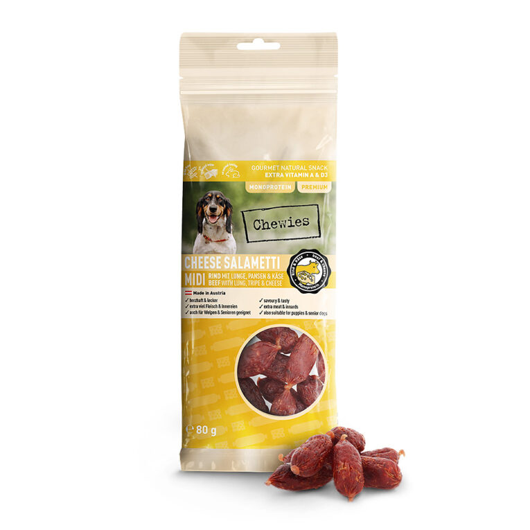 Chewies Salametti Beef Herz Welchem Hund läuft nicht das Wasser im Mund zusammen