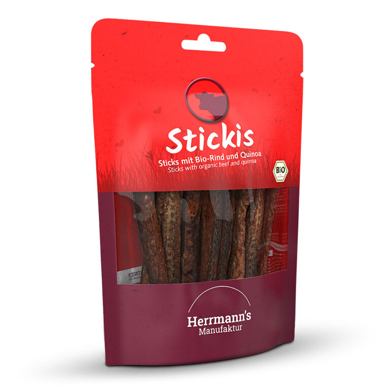 Herrmann's Stickis Bio Rind mit Quinoa Was ist drin? 70 % Bio-Rind