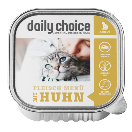 daily choice | Fleischmenü mit Huhn | 48 x 100 g