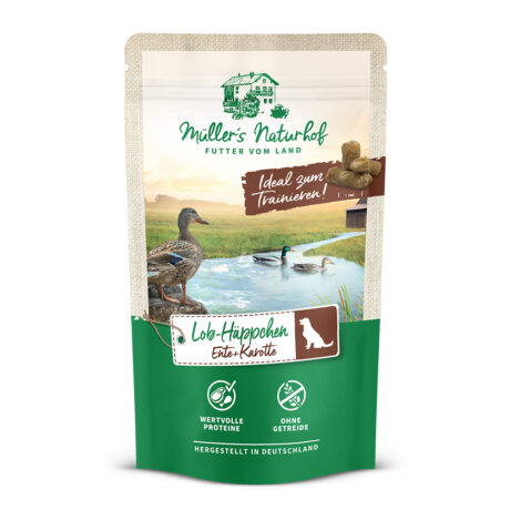 Müller’s Naturhof | Lob-Häppchen Ente und Karotte | 70 g