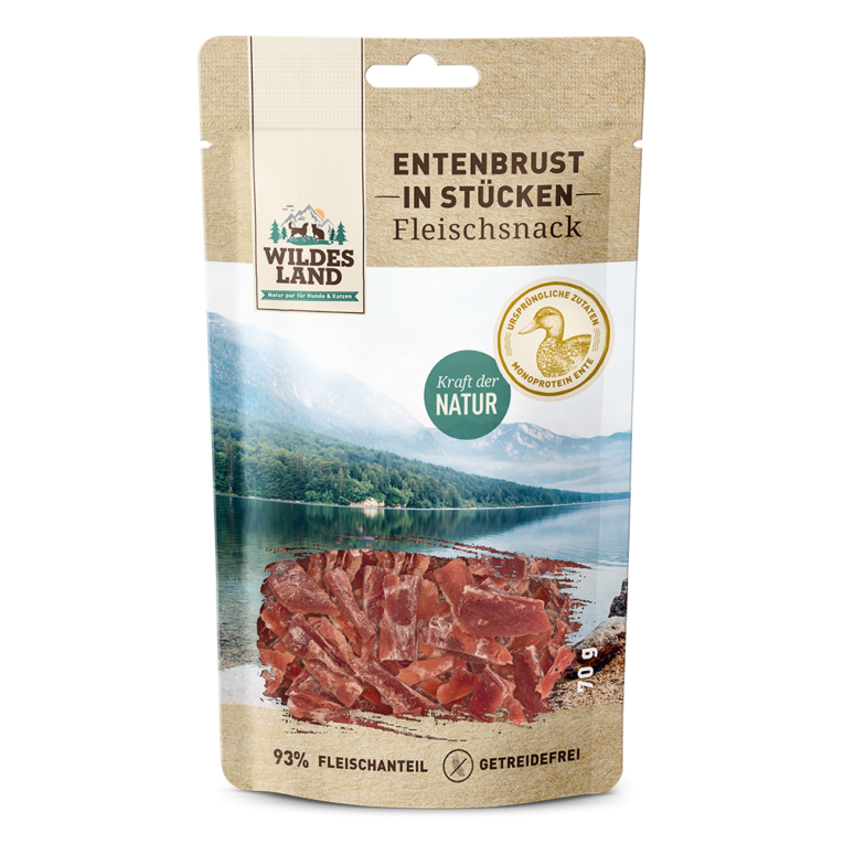 Entenbrust in Stücken 70 g Snacks und kleine Belohnungen zwischendurch gehören für Sie und Ihre Samtpfote einfach dazu - deshalb ist es umso wichtiger
