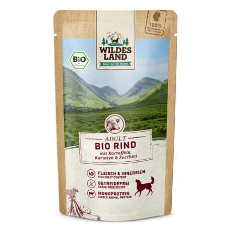 Wildes Land | Rind mit Kartoffeln, Karotten & Zucchini | BIO Adult | 40 x 125 g