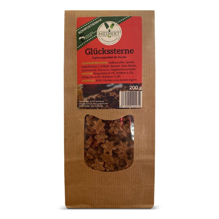 Meinert Glückssterne Glückssterne sind die perfekten Mini-Snacks für das Training oder auch einfach zwischendurch. Nicht die Größe ist entscheidend