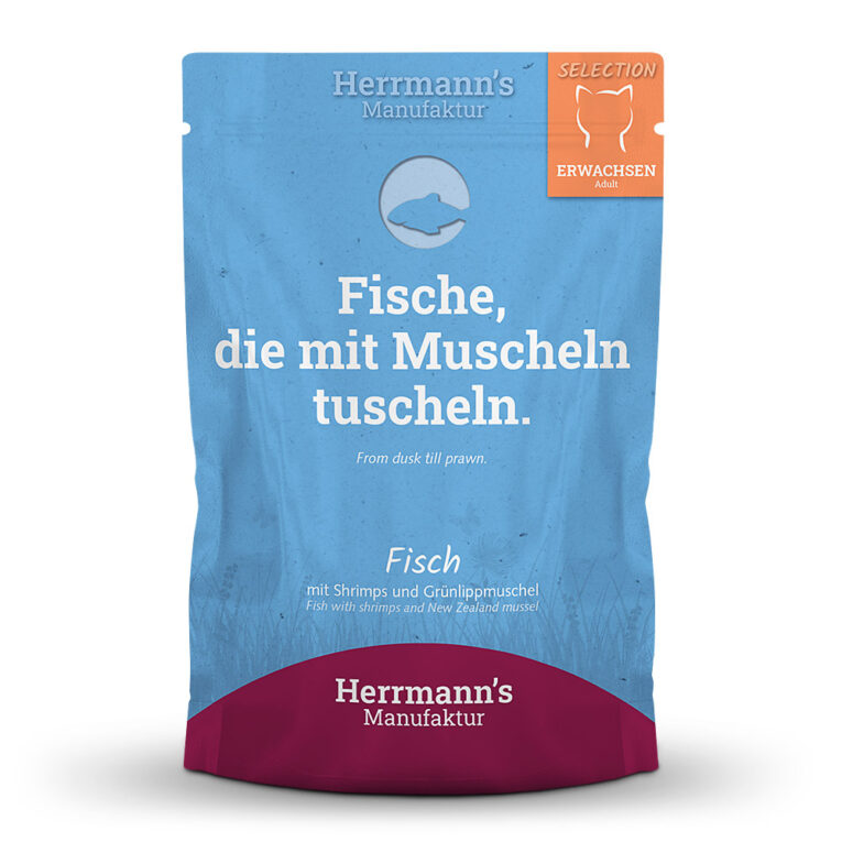 Herrmann's Selection Adult Fisch mit Shrimps und Grünlippmuschel oder "Fische