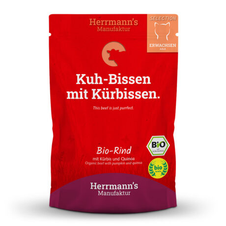 Herrmann's | Bio Rind mit Kürbis und Quinoa | Selection Adult | 40 x 100 g
