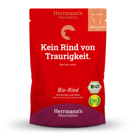 Herrmann's | Bio Rind mit Karotte und Hirse | Selection Adult | 40 x 100 g