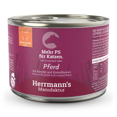 Herrmann's | Pferd mit Karotte und Kokosflocken | Selection Adult | 24 x 200 g
