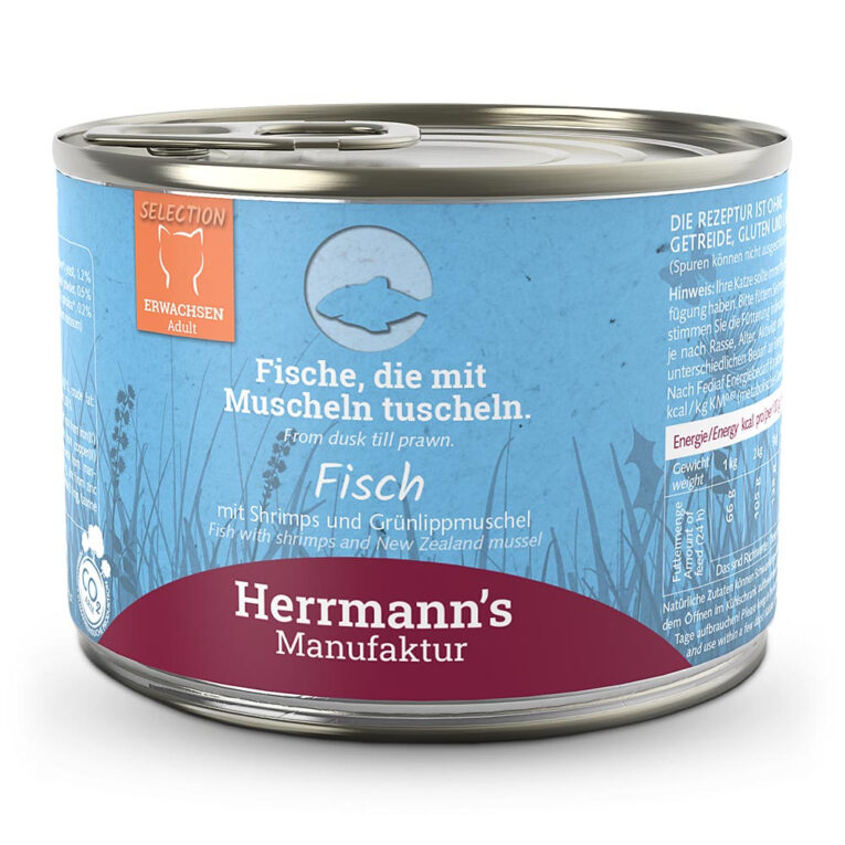 Herrmann's Selection Adult Fisch mit Shrimps und Grünlippmuschel oder "Fische