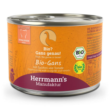 Herrmann's | Bio Gans mit Zucchini und Tomaten | Selection Adult | 24 x 200 g