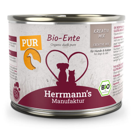 Herrmann's | Bio Ente Reinfleisch | Kreativ-Mix | 48 x 200 g