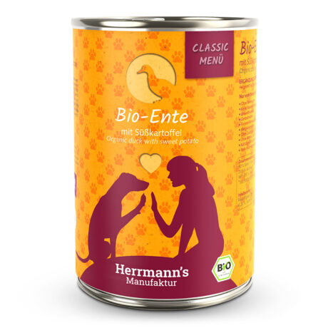 Herrmann's | Bio-Ente mit Süßkartoffeln | Classic | 48 x 400 g