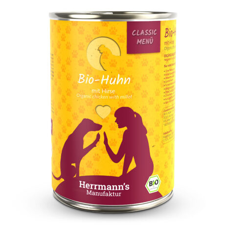 Herrmann's | Bio-Huhn mit Hirse | Classic | 48 x 400 g
