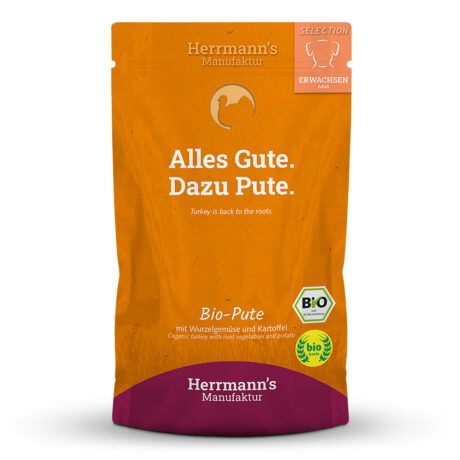 Herrmann's | Bio Pute mit Wurzelgemüse und Kartoffeln | Selection Adult | 60 x 150 g