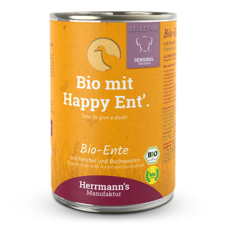 Herrmann's | Bio Ente mit Fenchel und Buchweizen | Selection Sensible | 24 x 400 g