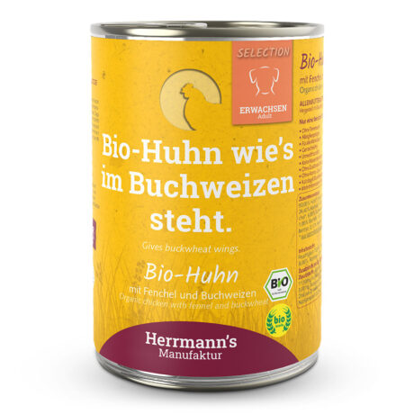 Herrmann's | Bio Huhn mit Fenchel und Buchweizen | Selection Adult | 24 x 400 g