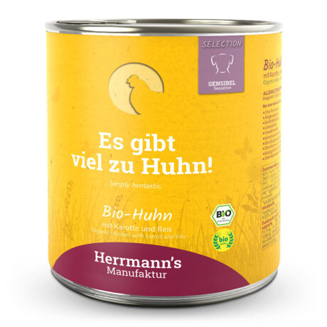 Herrmann's | Bio Huhn mit Karotte und Reis | Selection Sensible | 12 x 800 g