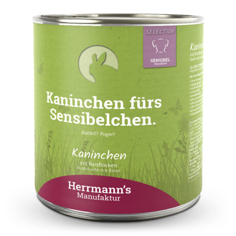 Herrmann's | Kaninchen mit Reisflocken | Selection Sensible | 24 x 800 g