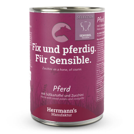 Herrmann's | Pferd mit Süßkartoffel und Zucchini | Selection Sensible | 12 x 400 g