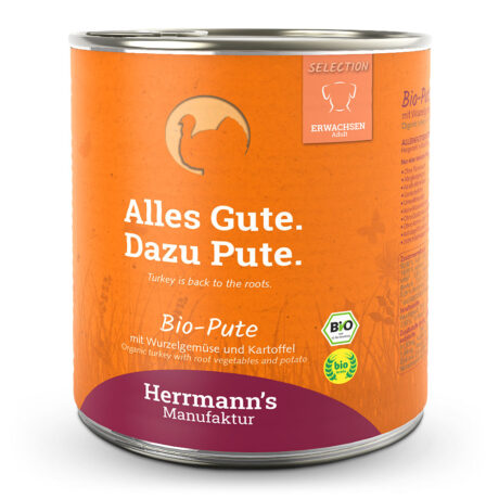 Herrmann's | Bio Pute mit Wurzelgemüse und Kartoffeln | Selection Adult | 24 x 800 g