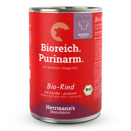 Herrmann's | Bio Rind mit Karotten - purinarm | Selection Sensible | 48 x 400 g
