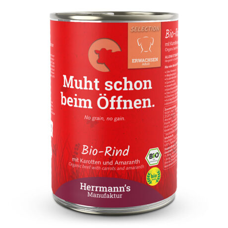 Herrmann's | Bio Rind mit Karotten und Amaranth | Selection Adult | 12 x 400 g