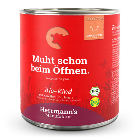 Herrmann's | Bio Rind mit Karotten und Amaranth | Selection Adult | 12 x 800 g