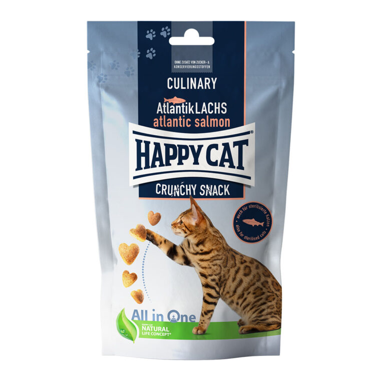 Happy Cat Culinary Crunchy Snack Atlantik-Lachs 5x70g