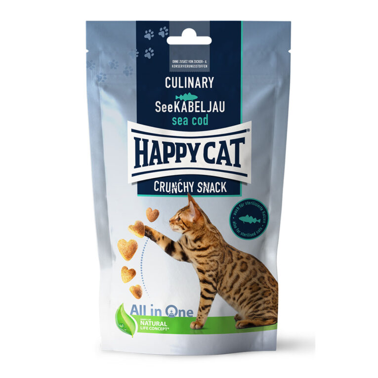 Happy Cat Culinary Crunchy Snack See-Kabeljau 5x70g