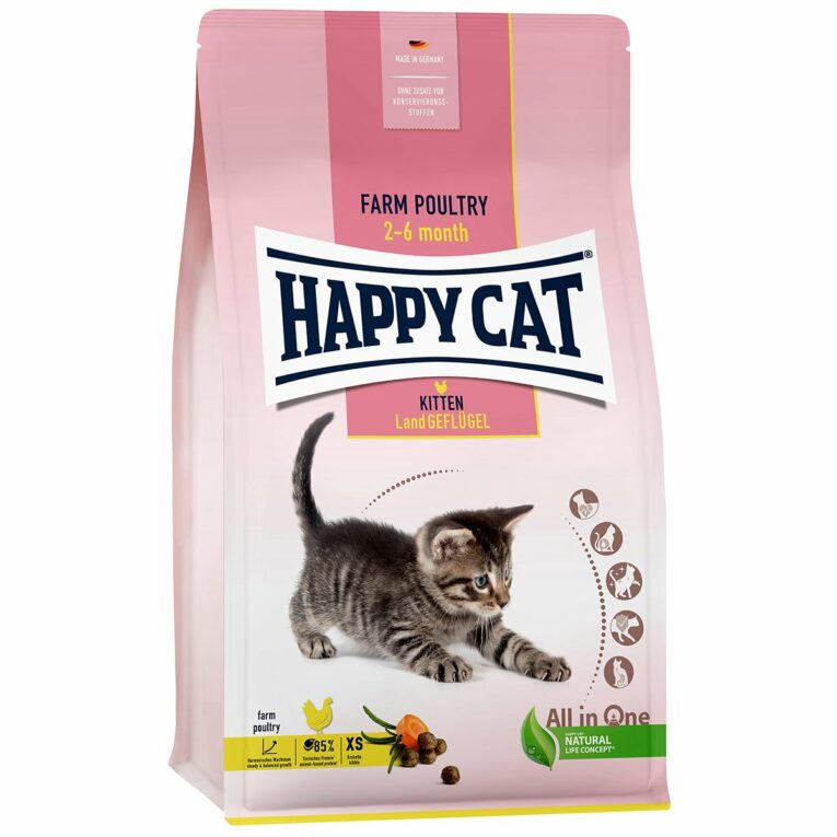 Happy Cat Young Kitten Land Geflügel 4×1
