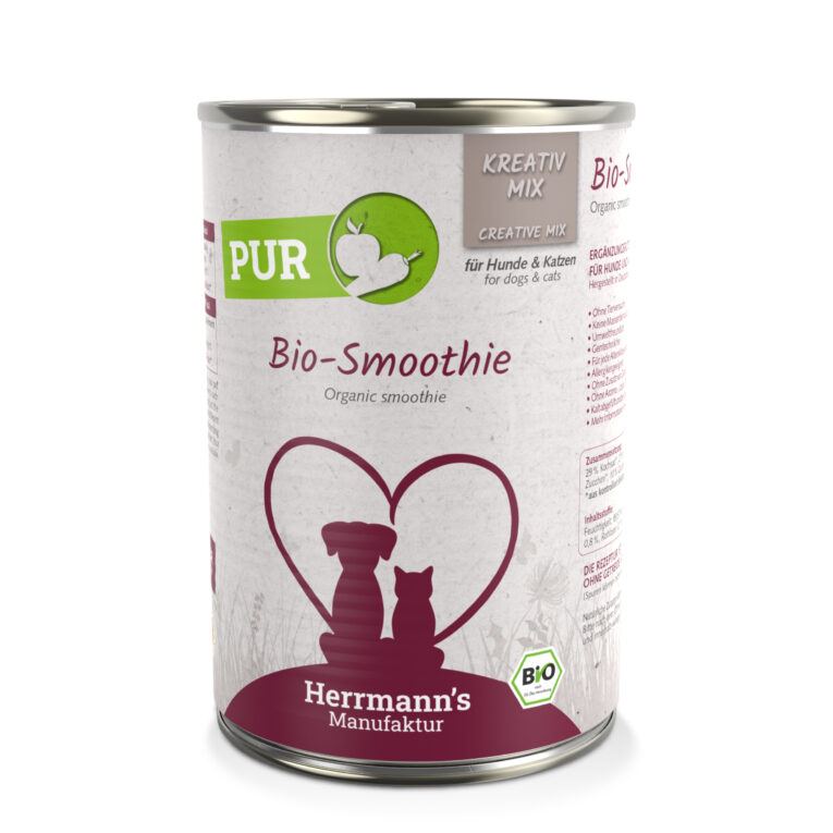 Herrmann’s Kreativ-Mix Bio Smoothie Mit unserer Reinfleisch-Linie beim KREATIV-MIX setzen wir auf 100 Prozent reinstes Fleisch – immer bestehend aus Muskelfleisch