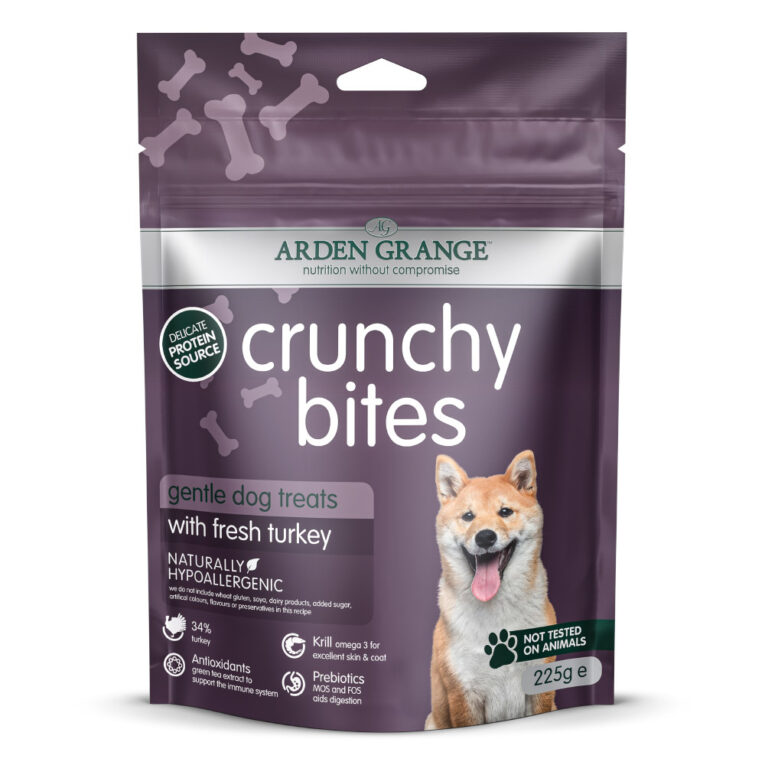 Arden Grange Crunchy Bites mit frischem Truthahn Dies ist ein Ergänzungsfuttermittel für Hunde und Welpen ab 8 Wochen