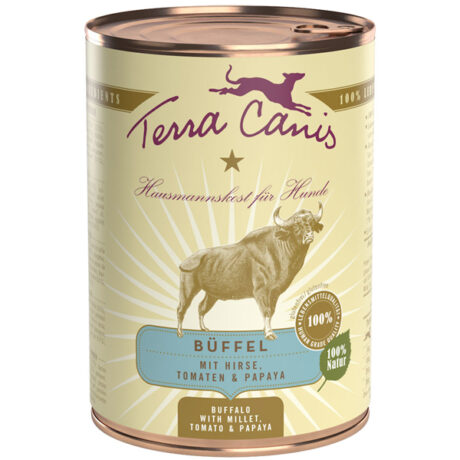 Terra Canis | Terra Canis | Vorteilspaket: Büffel mit Hirse, Tomaten & Papaya | 12 x 800 g | Classic | 12 x 800 g