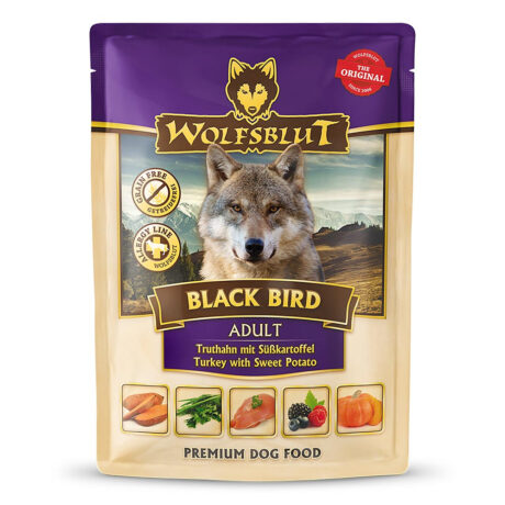 Wolfsblut | Black Bird Pouches - Truthahn mit Süßkartoffeln | Adult | 56 x 300 g