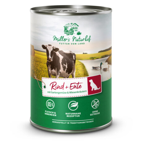 Müller’s Naturhof | Rind und Ente | 12 x 400 g