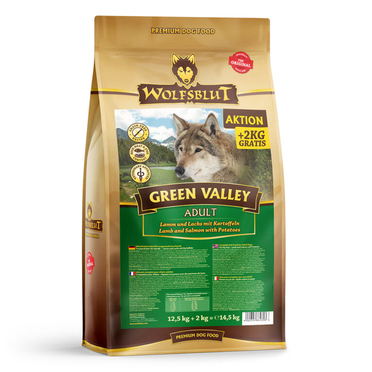 Wolfsblut Green Valley mit Lamm & Lachs mit Kartoffel In den Rocky Mountains Nordamerikas