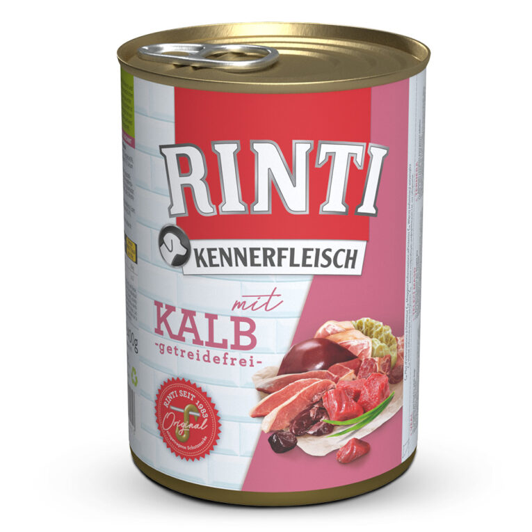 Rinti - Nassfutter - Kennerfleisch Kalb (getreidefrei) Das Nassfutter Kennerfleisch von Rinti ermöglicht eine natürliche und ausbalancierte Ernährung