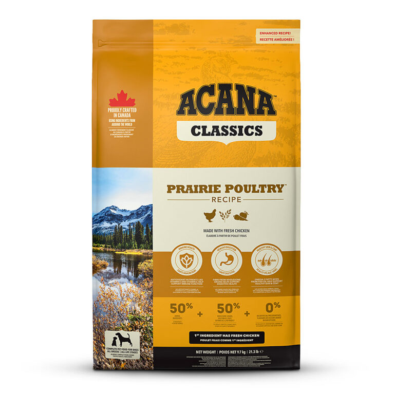 Acana - Trockenfutter - Classics Prairie Poultry ACANA™ Prairie Poultry wird mit Hühner- und Truthahnfleisch hergestellt – Zutaten