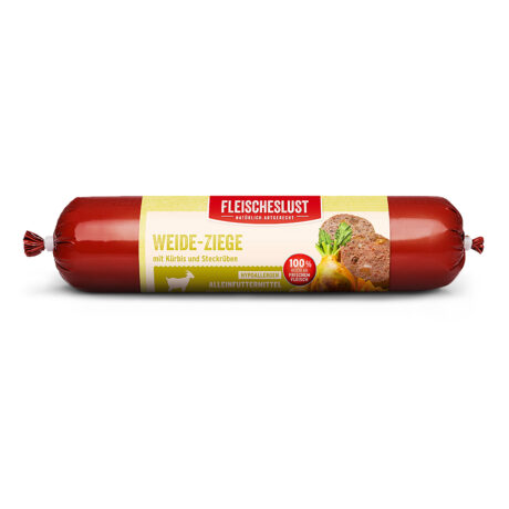 Fleischeslust | Weide-Ziege mit Kürbis und Steckrüben | Hypoallergen | 12 x 800 g