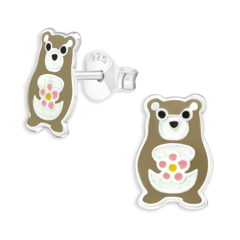 B?ren Kinder Ohrringe aus 925 Silber IN UNSEREM Hundeshop günstig kaufen