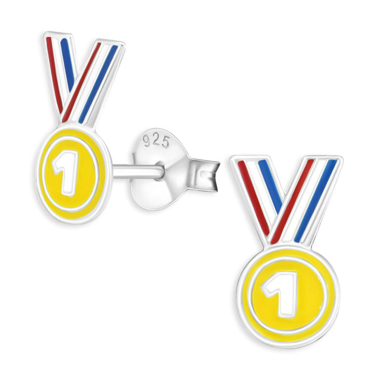 Champion Medaillie Kinder Ohrringe aus 925 Silber IN UNSEREM Hundeshop günstig kaufen