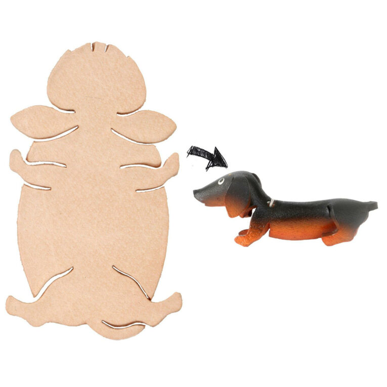 Dackel Figur zum selber basteln aus Leder IN UNSEREM Hundeshop günstig kaufen