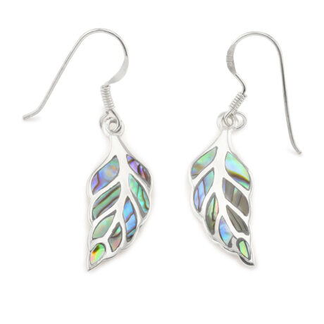 Damen Blatt Ohrh?nger aus 925 Silber