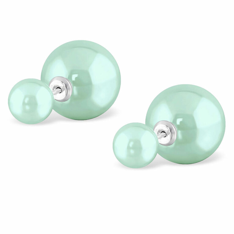 Doppel Kugel Ohrringe aus 925 Silber IN UNSEREM Hundeshop günstig kaufen