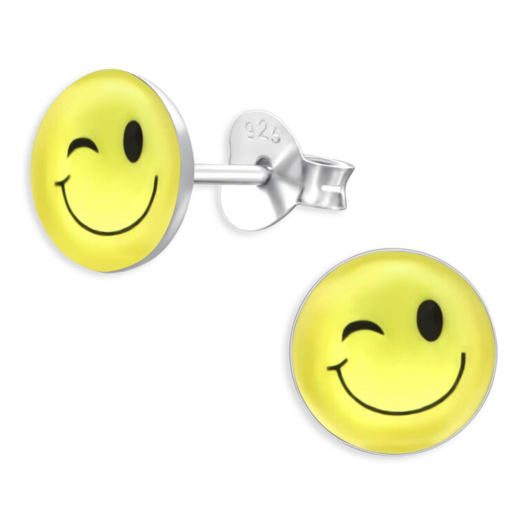 Emoji Kinder Ohrringe aus 925 Silber IN UNSEREM Hundeshop günstig kaufen