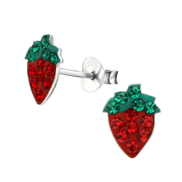 Erdbeeren Ohrringe aus 925 Silber IN UNSEREM Hundeshop günstig kaufen