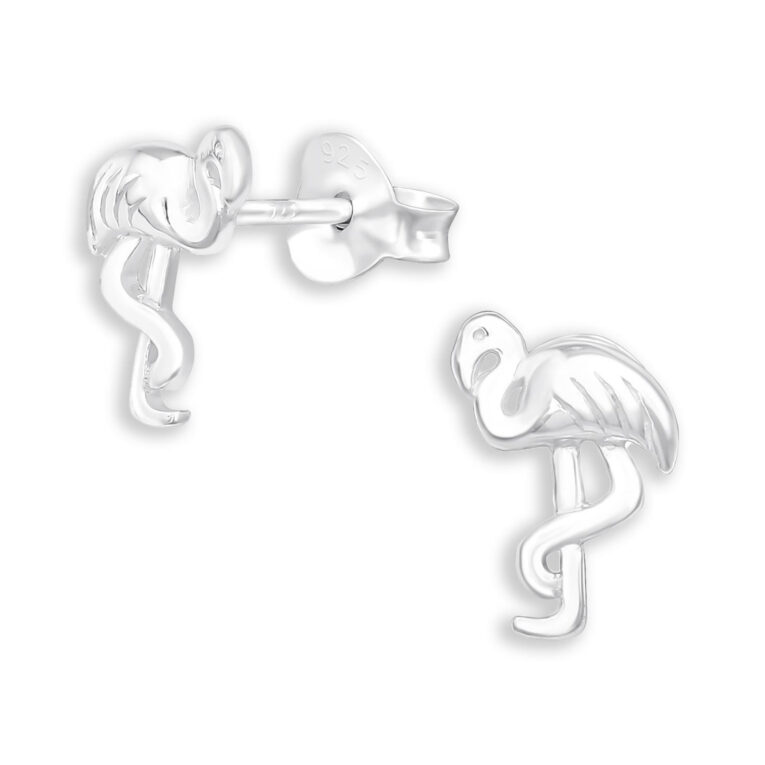 Flamingo Kinder Ohrringe aus 925 Silber IN UNSEREM Hundeshop günstig kaufen