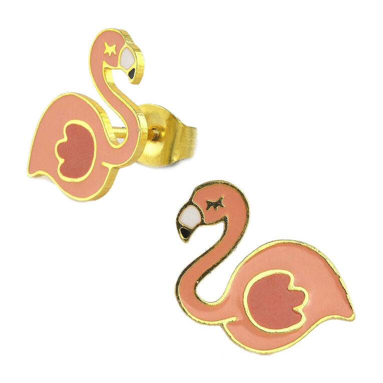 Flamingo Ohrringe vergoldet IN UNSEREM Hundeshop günstig kaufen