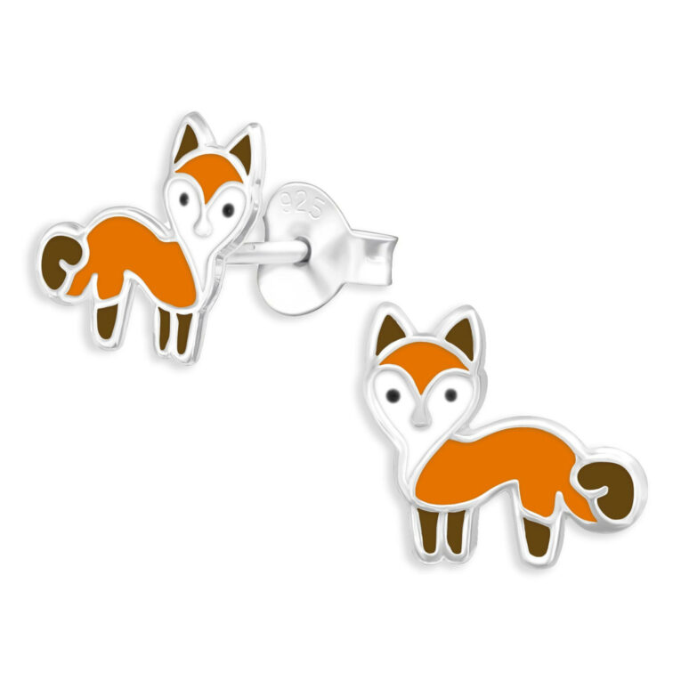 Fuchs Kinder Ohrringe aus 925 Silber IN UNSEREM Hundeshop günstig kaufen